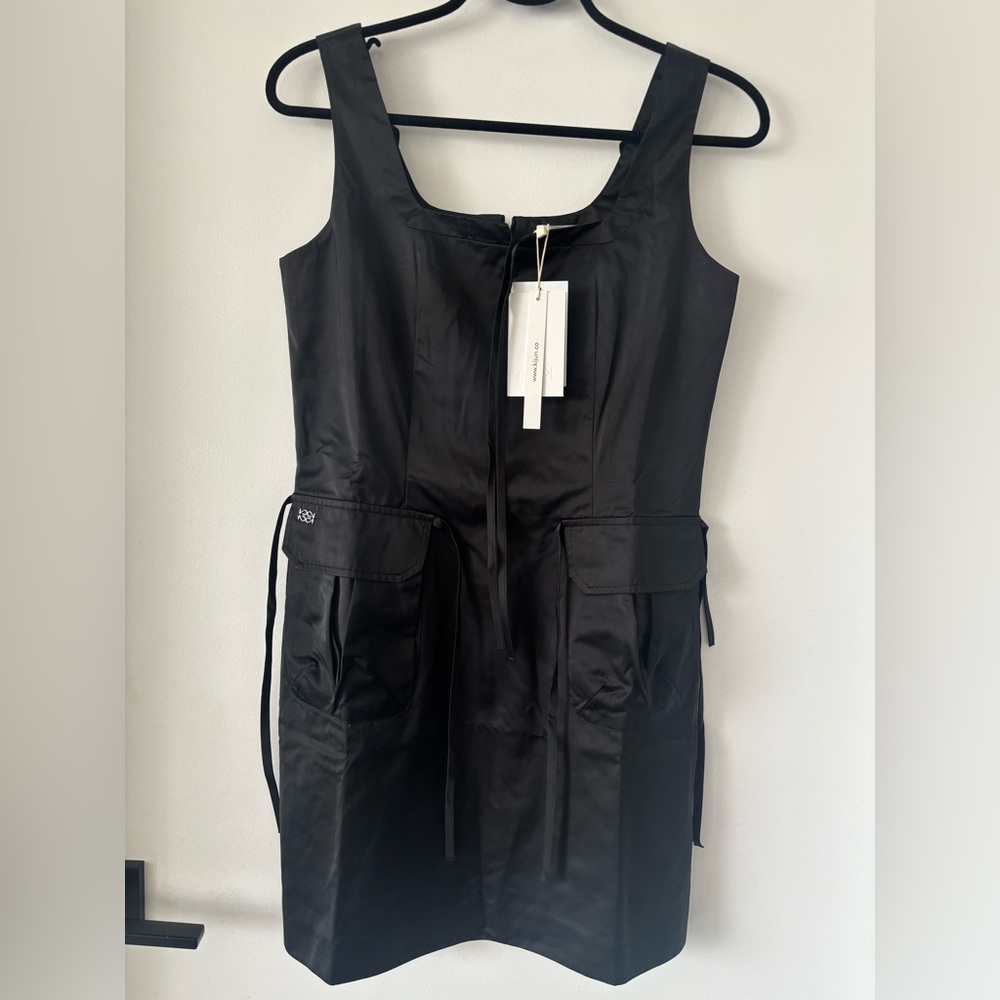 Kijun cargo black mini dress
